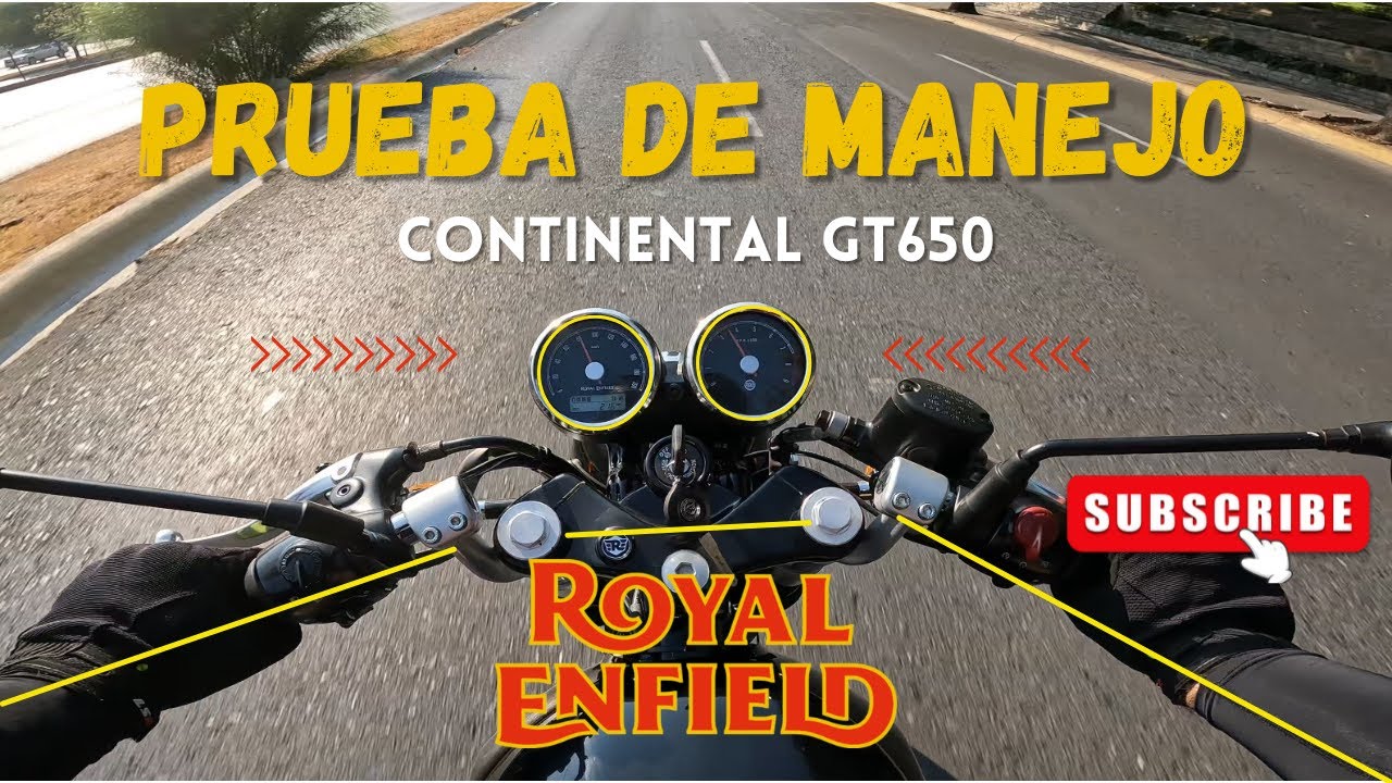 🏍️😎Prueba de manejo💯👍: Descubre la moto Royal Enfield Continental GT650 #continentalgt650