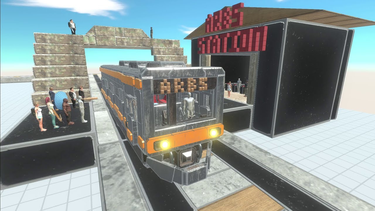 Let's go on the ARBS train. Lay the rails to the next station! | Animal Revolt Battle Simulator