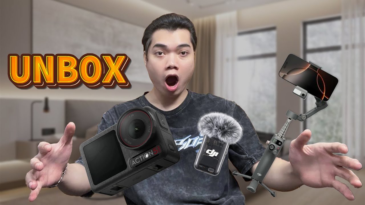 Đập Hộp DJI Osmo Action 5 Pro, osmo mobile 7P, Mic Của DJI | Harry Nguyen