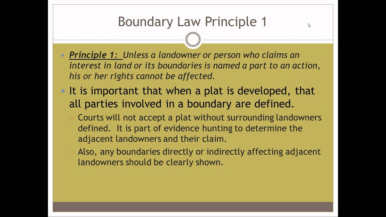 Principles of Boundary Law