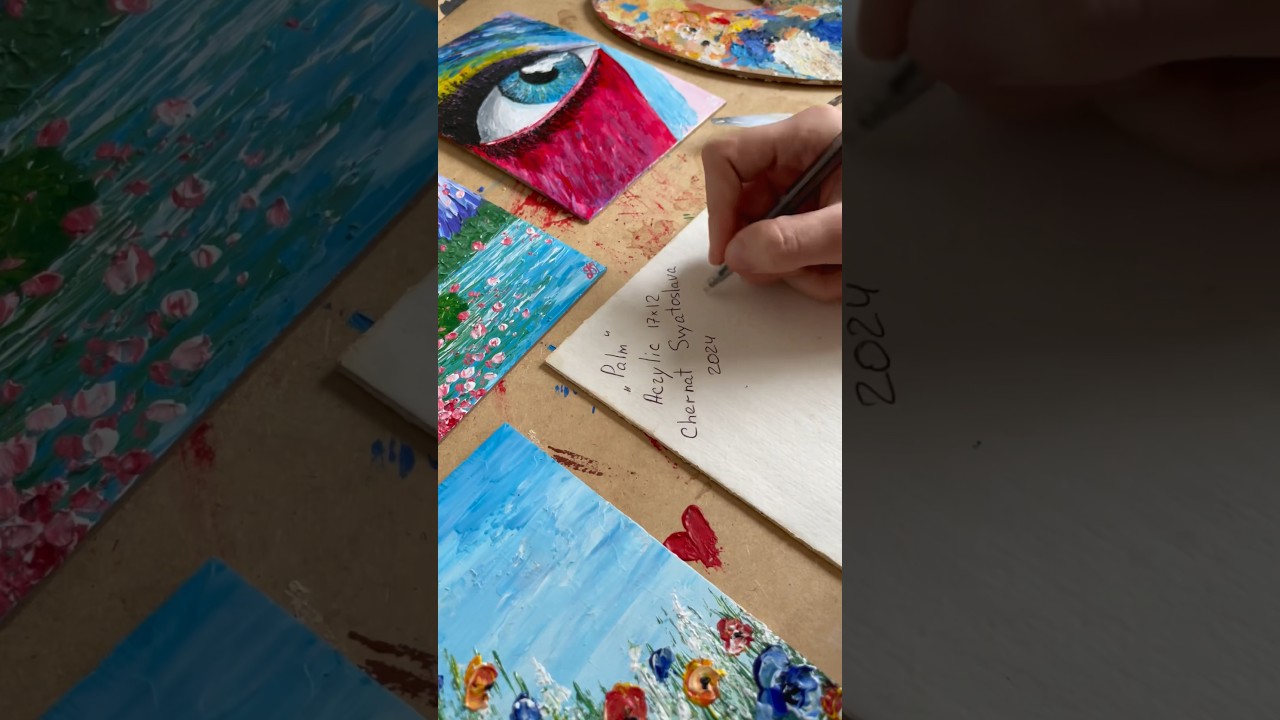 How do you sign a painting? 