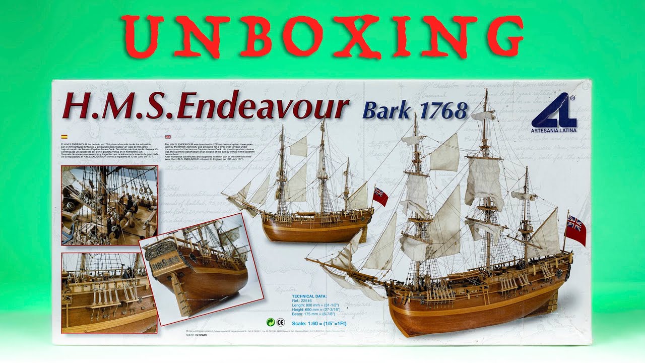 HMS ENDEAVOUR (1768) - UNBOXING the KIT - Artesania Latina