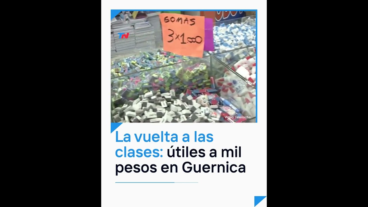 &Uacute;TILES ESCOLARES A $1.000 I La oferta de un negocio de Guernica que atrae a miles de clientes