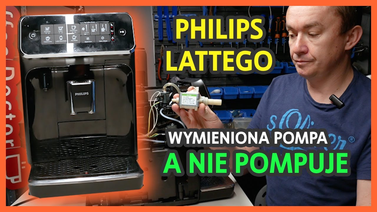 Ekspres Philips LatteGo -  wymieniona pompa, a nie pompuje (water flow problem) - naprawiamy