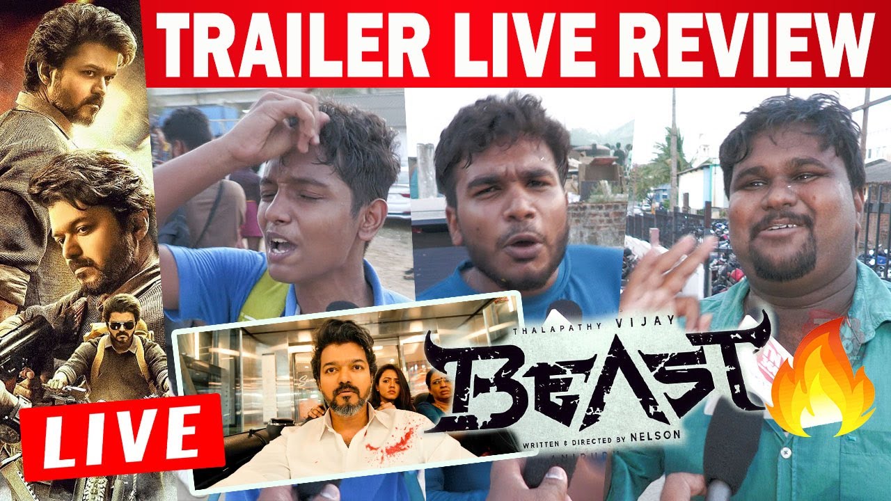 🔴Live : Beast Trailer Public Reaction | Beast Trailer Review | Thalapathy Vijay ( Beast Trailer )
