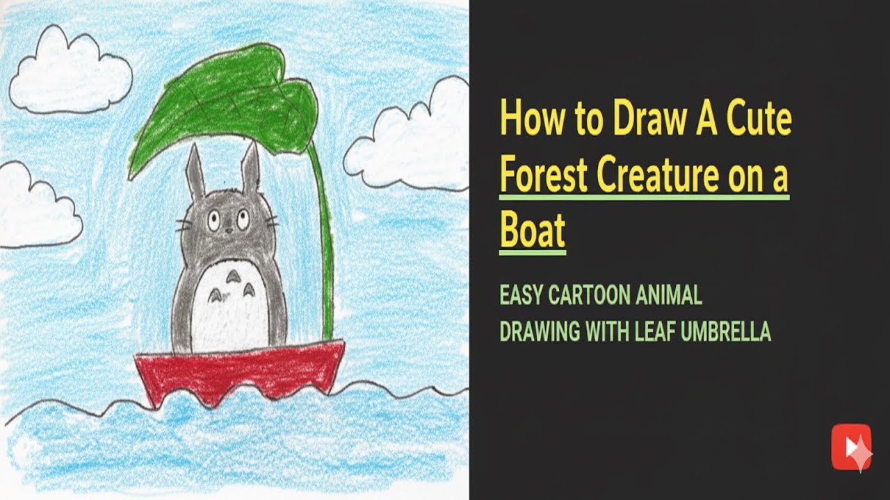How to Draw a Cute Forest Creature on a Boat