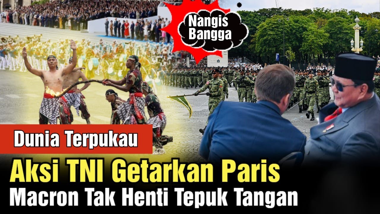 Bikin Nangis Bangga, Aksi TNI Getarkan Paris, Macron & Brigite Tak Henti Tepuk Tangan