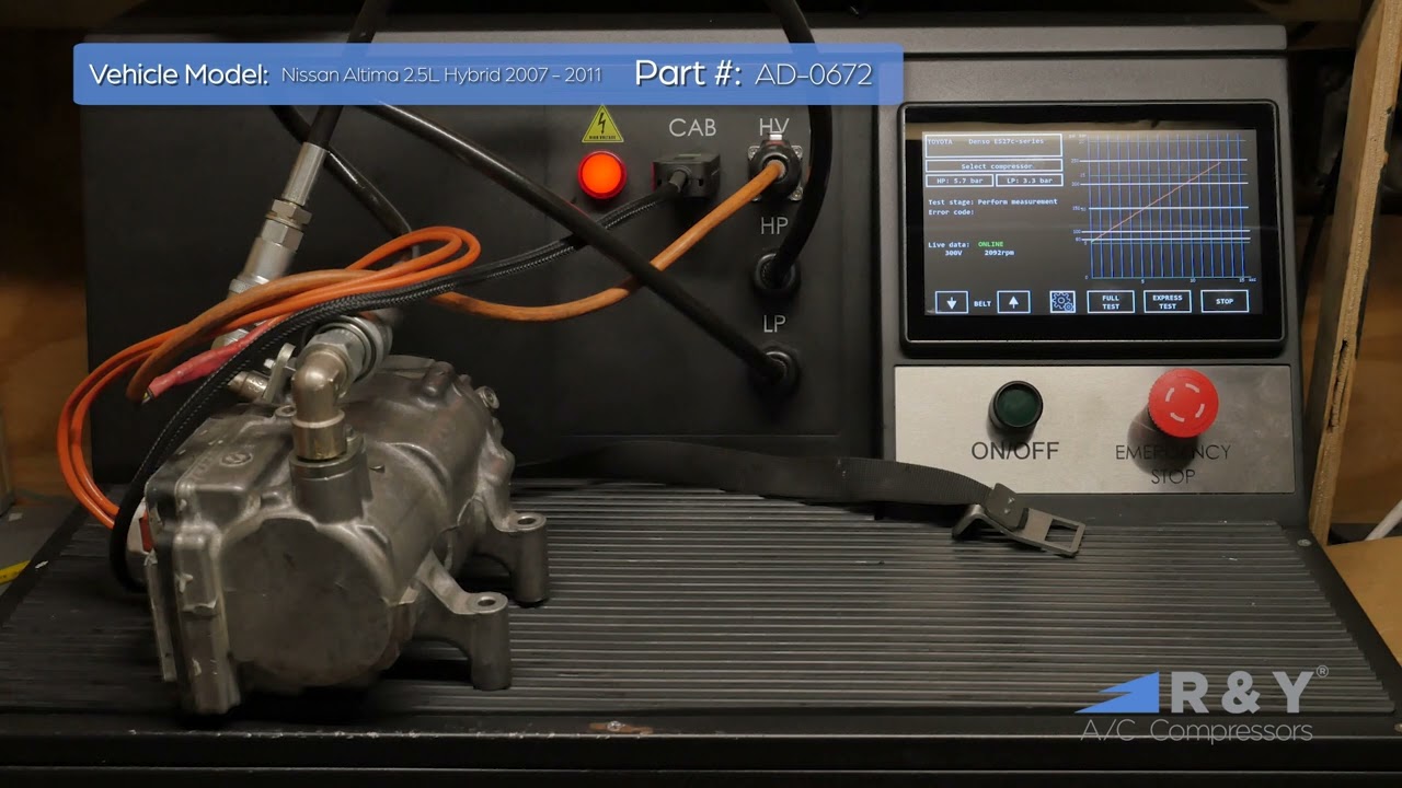 How We Test Every Nissan Altima Hybrid A/C Compressor (2007 - 2011) | R & Y A/C Compressors