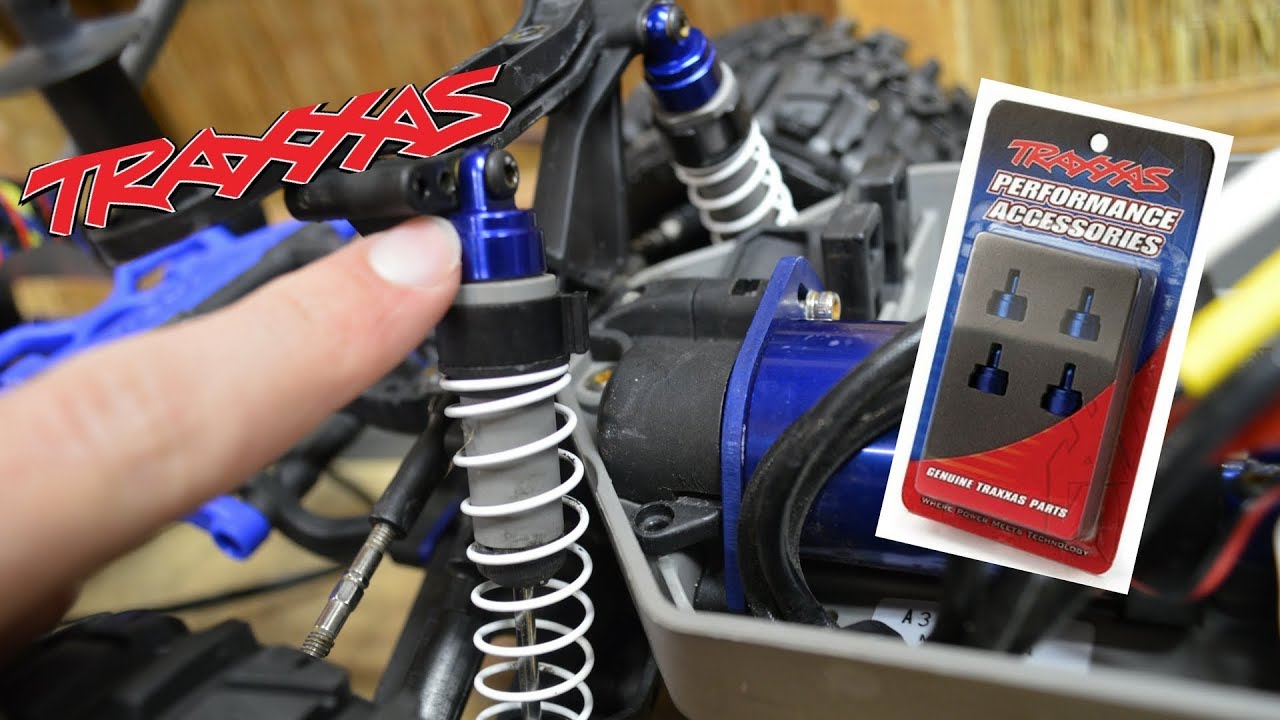 EASIEST WAY TO INSTALL TRAXXAS ALUMINUM SHOCK CAPS - UPGRADE #4 [STAMPEDE]