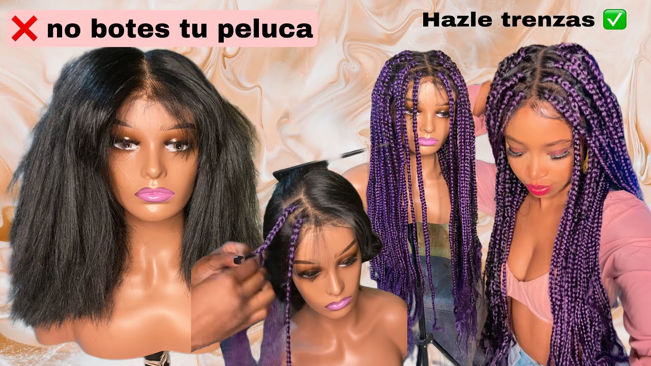 Como hacer una Peluca de trenzas DIY/ wig braids