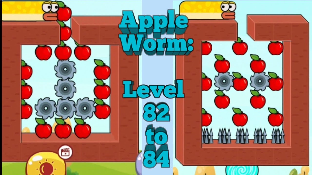 Apple Worm Game | Apple Worm Logic Game | Worm Apple | Logic and Puzzle Moves | Game Level 82 to 84