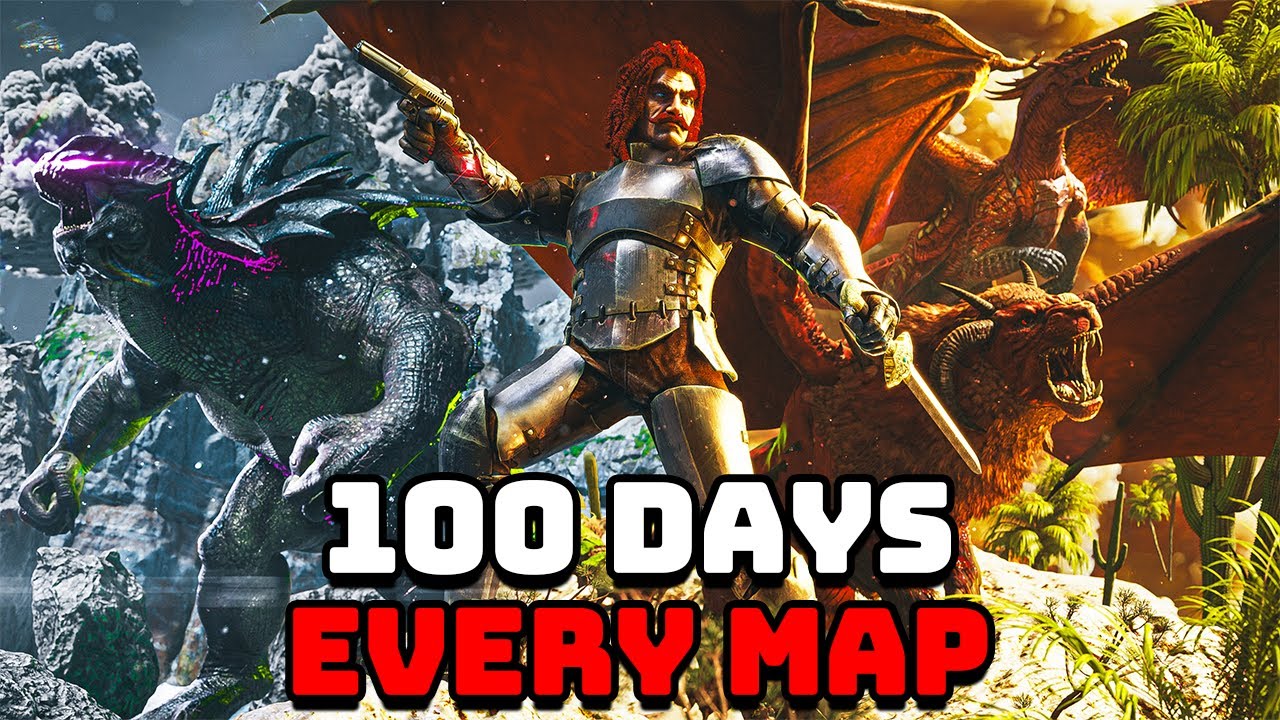 I Spent 100 Days Beating Every Map in ARK Survival Evolved