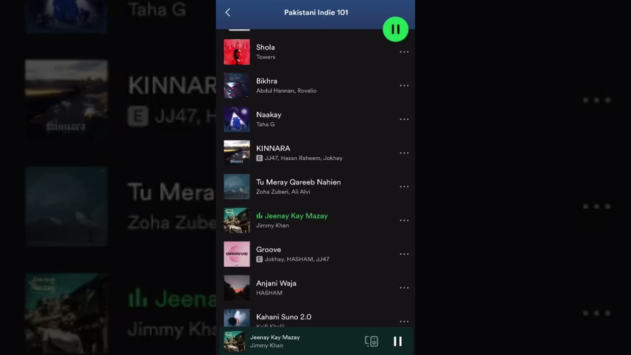 "Jeenay Kay Mazay" features on the Pakistani Indie 101 playlist on Spotify! 