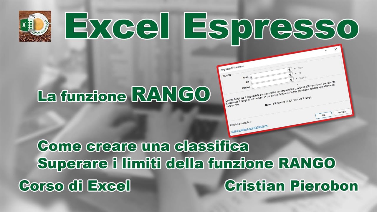 La funzione RANGO  - Excel Espresso