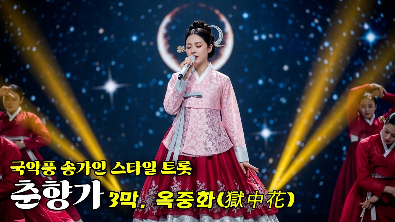 춘향가 제3막 : 옥중화(獄中花) - 수절과 고난 | 춘향가를 현대적으로 재해석한 송가인 스타일 감성 트롯 | 님 향한 일편단심 변할 수 없으니 내 정절은 하늘이 알고 땅이 알리