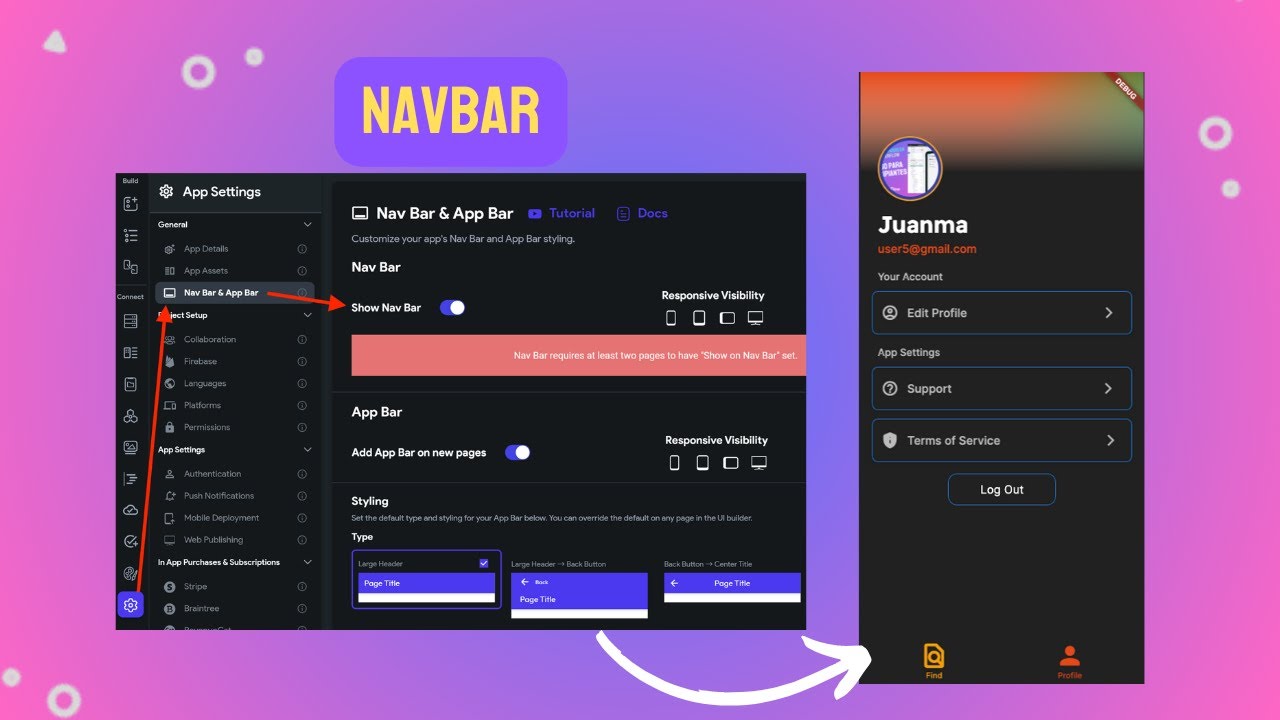 Barra de Navegación Configurable para Mejor Experiencia de Usuario