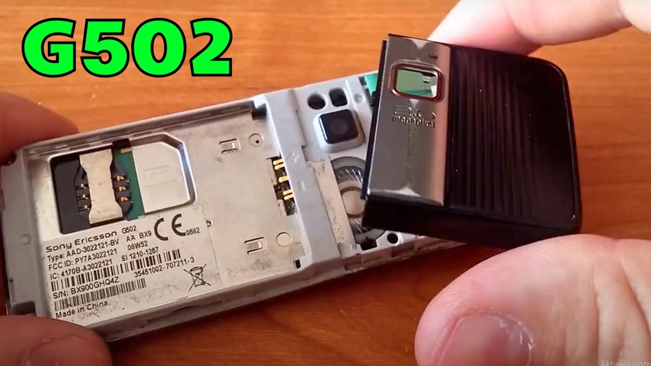 Разборка и ремонт Sony Ericsson G502.