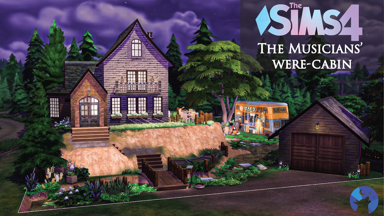 SIMS 4 WEREWOLF SPEEDBUILD: MUSICIANS' WERE-CABIN (NO CC/MODS)