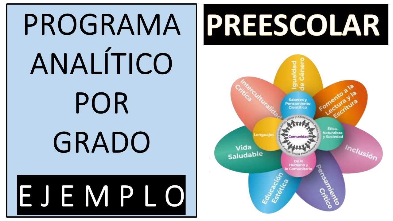 PROGRAMA ANALÍTICO PREESCOLAR EJEMPLO
