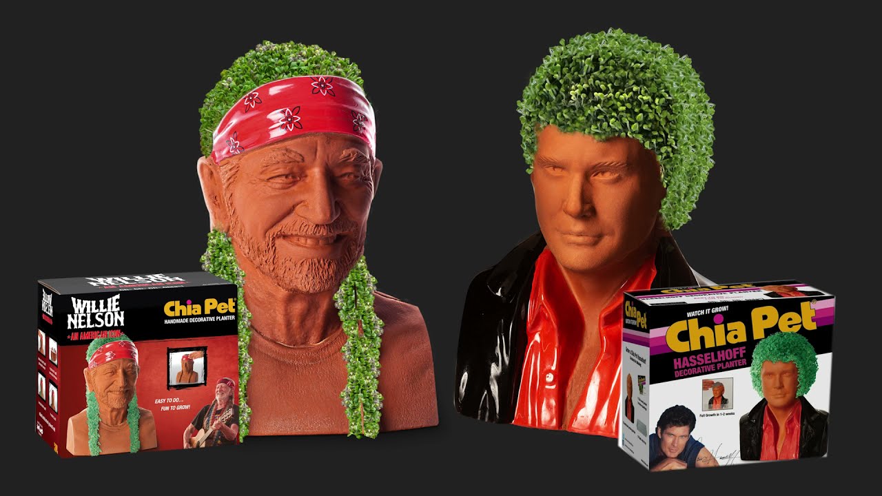 2021 Chia Pet TV Commercial - David Hasselhoff, Willie Nelson, Bob Ross and Elvira