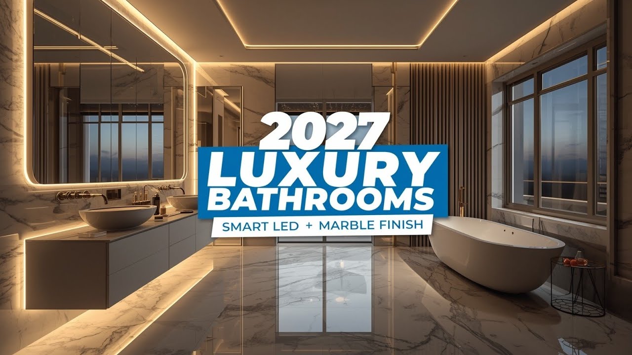 2027 Modern USA Bathroom Designs | Smart Lighting, Luxury Marble & Premium Finishes