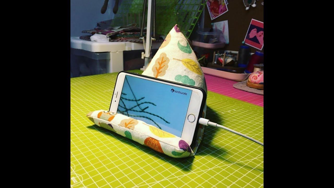 iPad/mobile phone mount sewing tutorial 布艺手机/iPad桌面支架