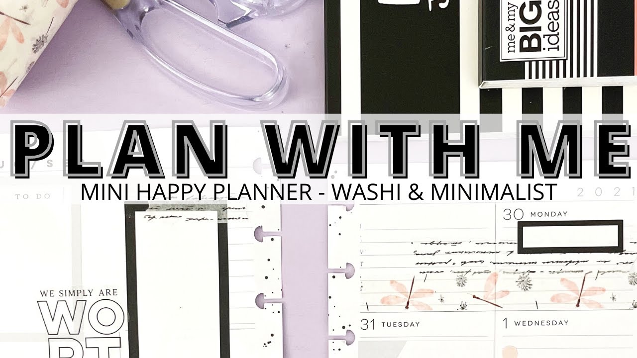 PLAN WITH ME | MINI HAPPY PLANNER | WASHI & MINIMALIST