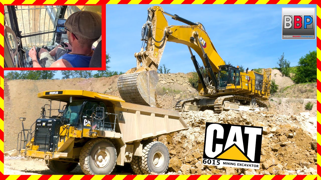 ⚠️ CAT 6015 & 775G, Quarry Work, Germany, 2024. #6 #caterpillar #mining