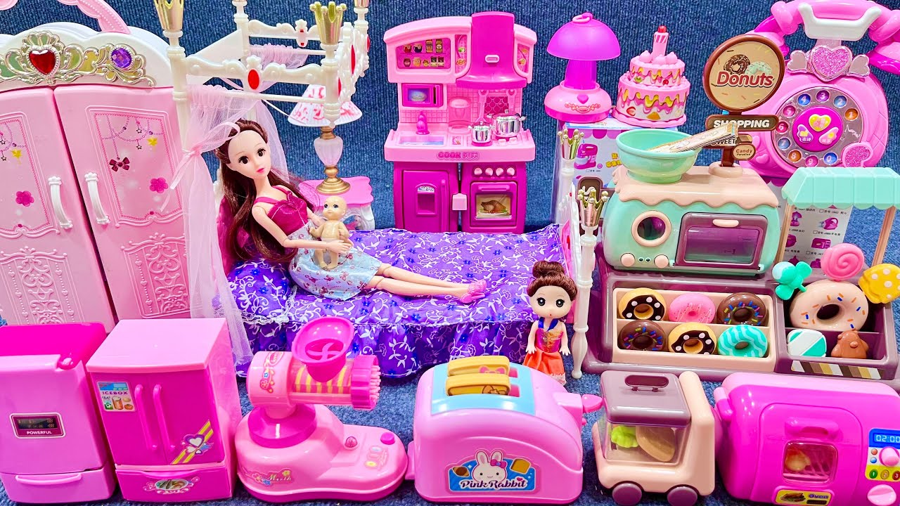 12 Minutes Satisfying with Unboxing Pink Princess House Toy Set ASMR | Review Toys