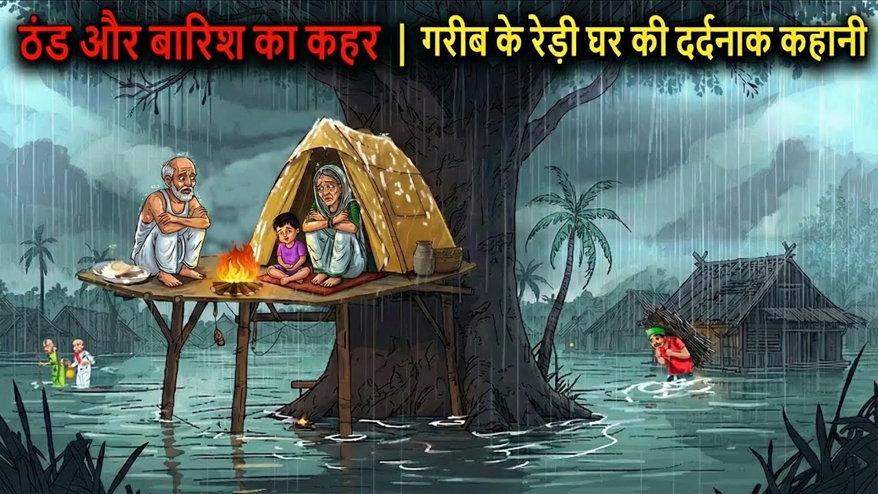 ठंड और बारिश का कहर | गरीब के रेड़ी घर की दर्दनाक कहानी | Garib Ki Zindagi | Hindi Kahani