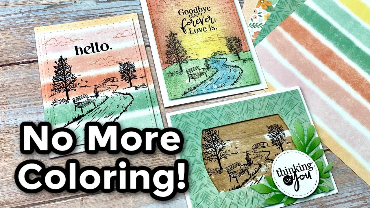 No Coloring?? Create Beautiful Scenes with PATTERNED PAPER!