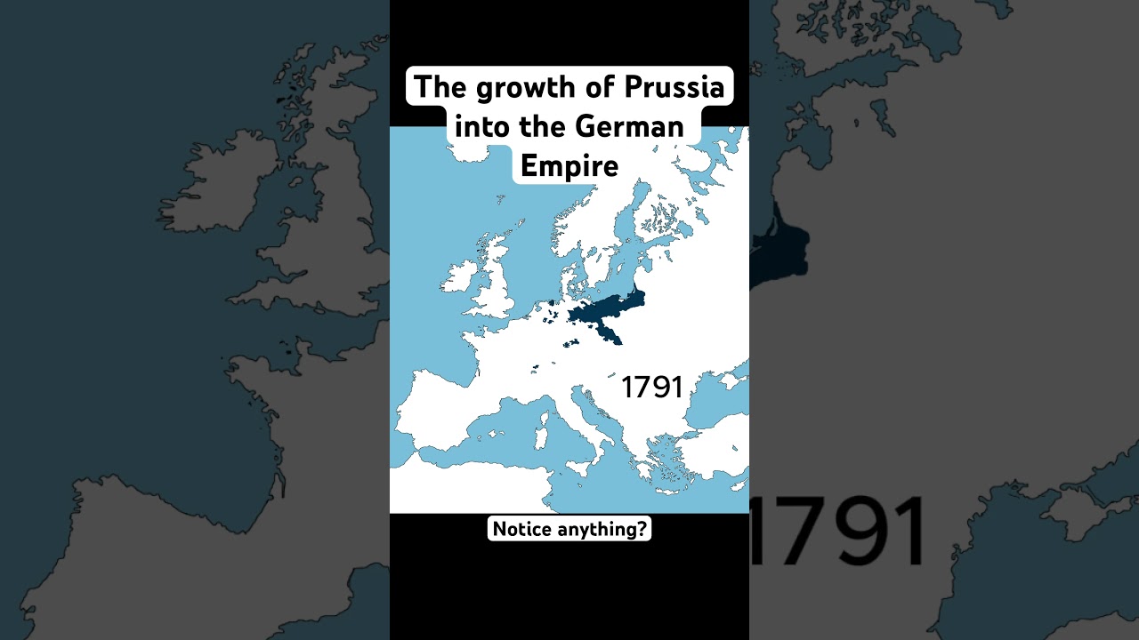 Prussia&rsquo;s growth into the German Empire #map #history #prussia #germany #europe