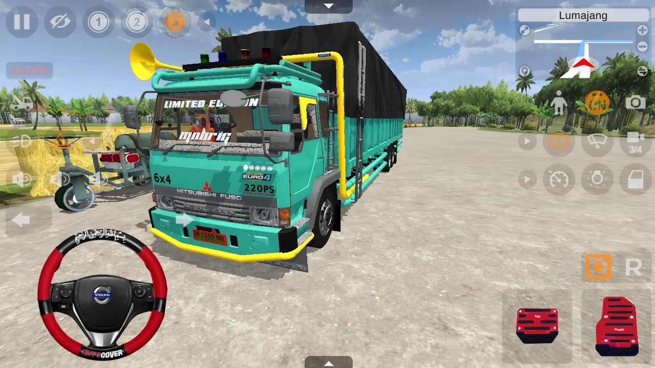Truk Mitsubishi Fuso Tronton Bongkar Muat Beras l Mod Bus Simulator Indonesia