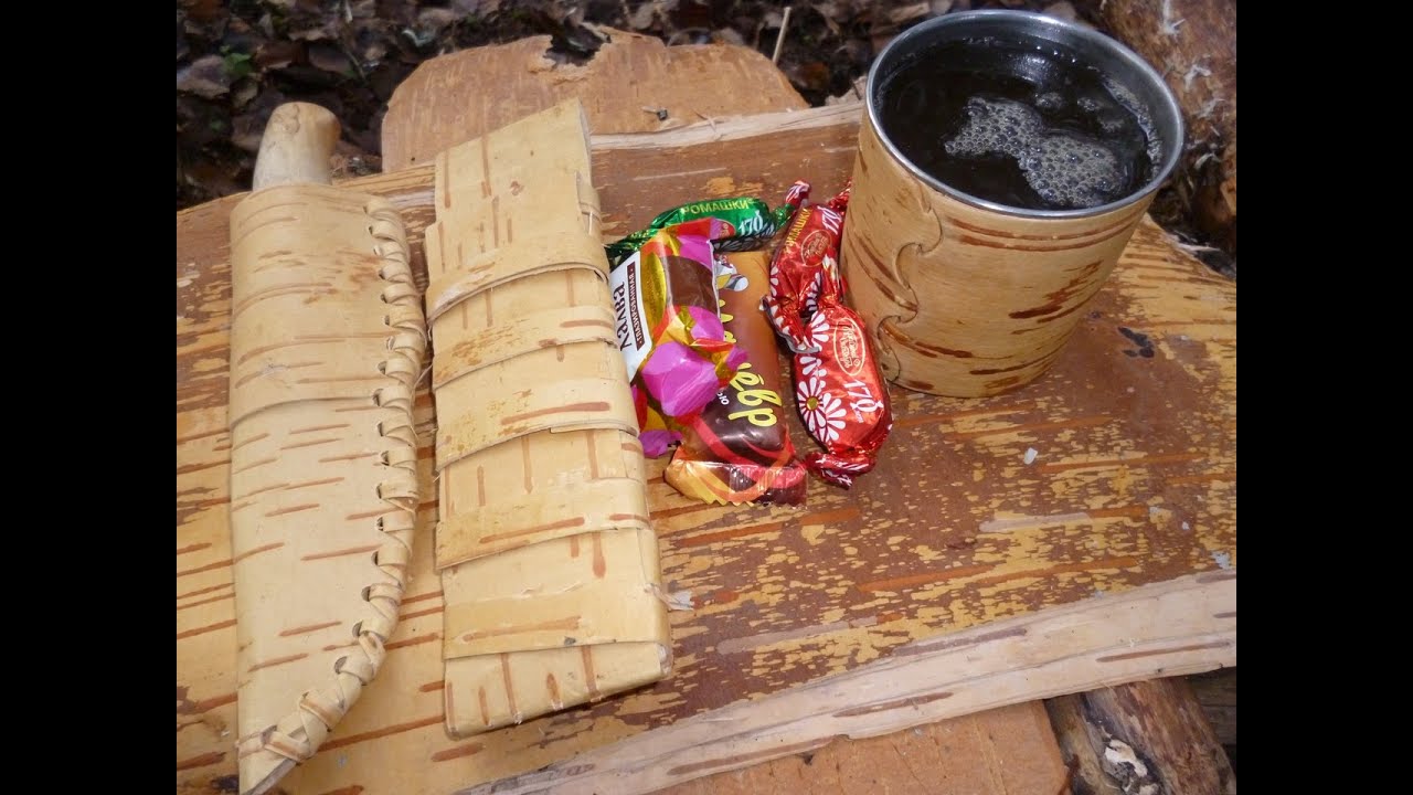 Самые простые ножны из бересты своими руками.