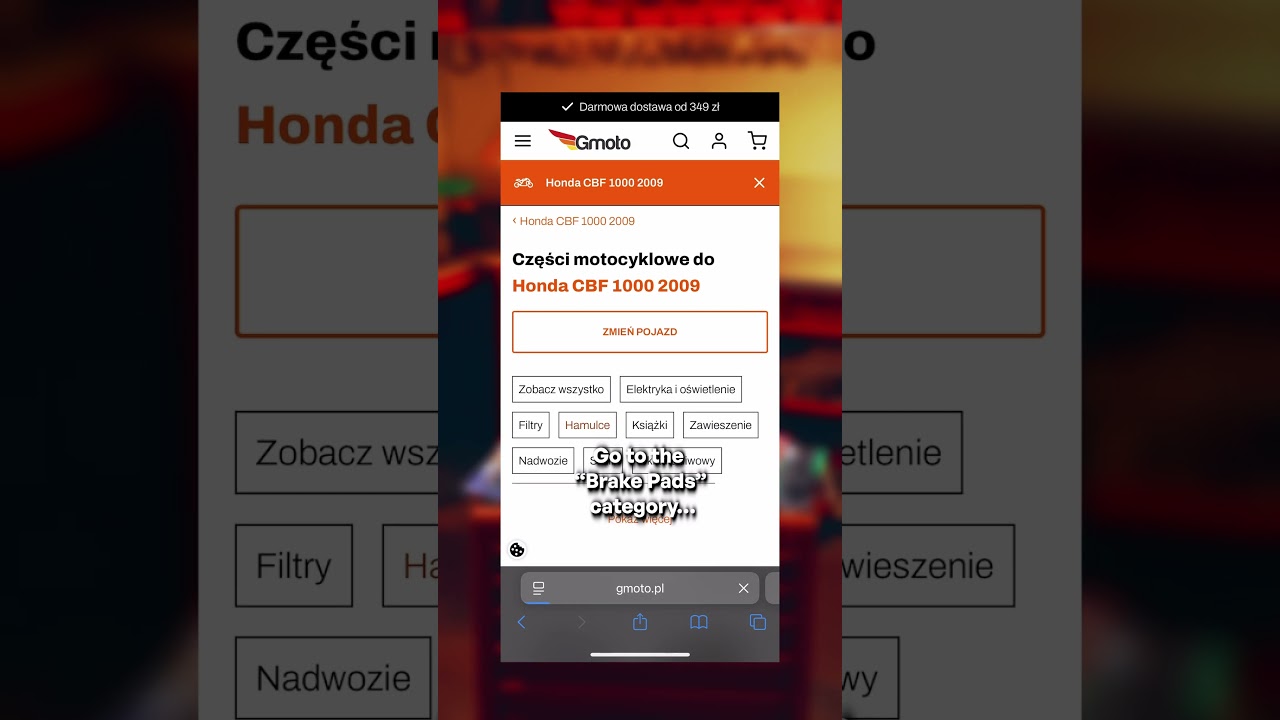 Wybierasz markę, model i rocznik motocykla, a system pokazuje dokładnie te klocki, kt&oacute;re pasują