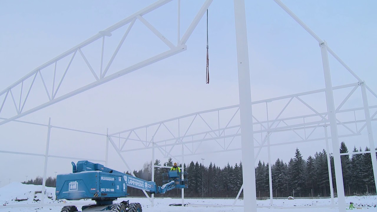 Ter&auml;srunko, kantava kattopelti, Biketeam, Pirkkala, Ter&auml;selementti Oy