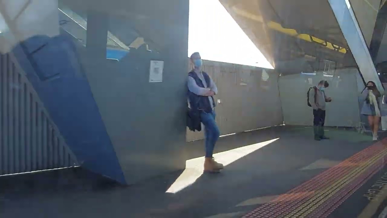 Flinders street station train ride to Footscray. Melbourne Australia.