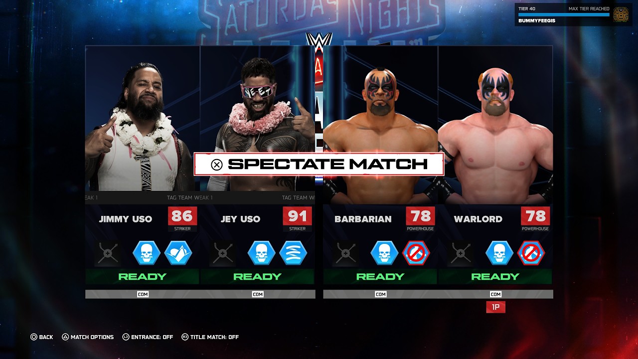 Фэнтези-матч WWE2K26: The USOS против The Powers of Pain