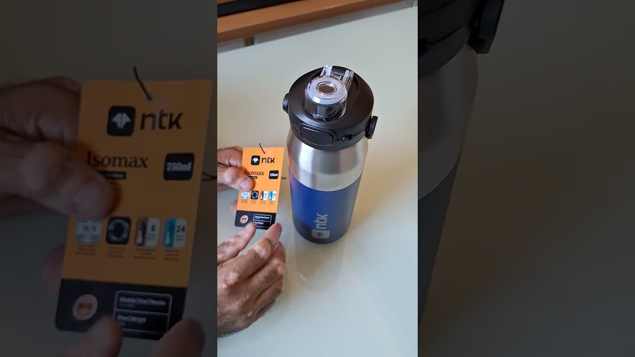 GARRAFA TÉRMICA ISOMAX 750 ML DA NTK TESTE COM GELO