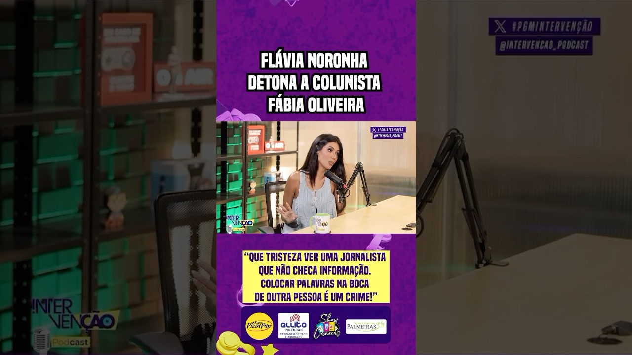 Fl&aacute;via Noronha detona a colunista &ldquo;Colocar palavras na boca de outra pessoa &eacute; um crime!&rdquo;