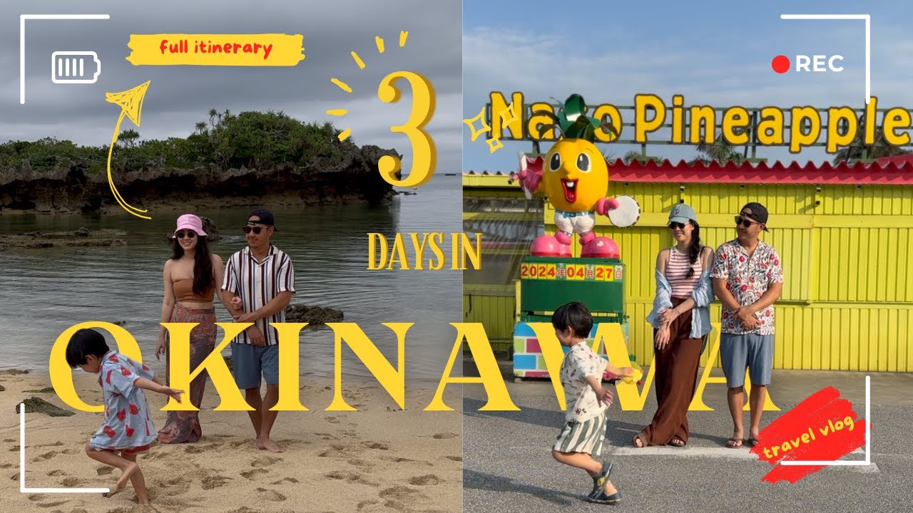 3 days OKINAWA family vlog | itinerary | authentic local foods | aesthetic cafes | Kouri Island