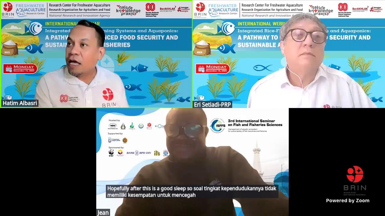 Internasional webinar on Integrated Rice-Fish Farming Systems and Aquaponics