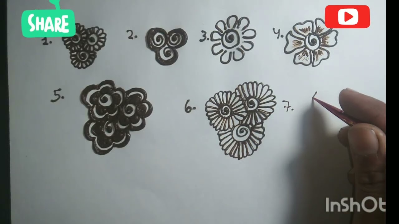 🌿🌺🍃 Day -2 🌺 class -2 🌺 attractive mehndi design 🌺🌿🍃