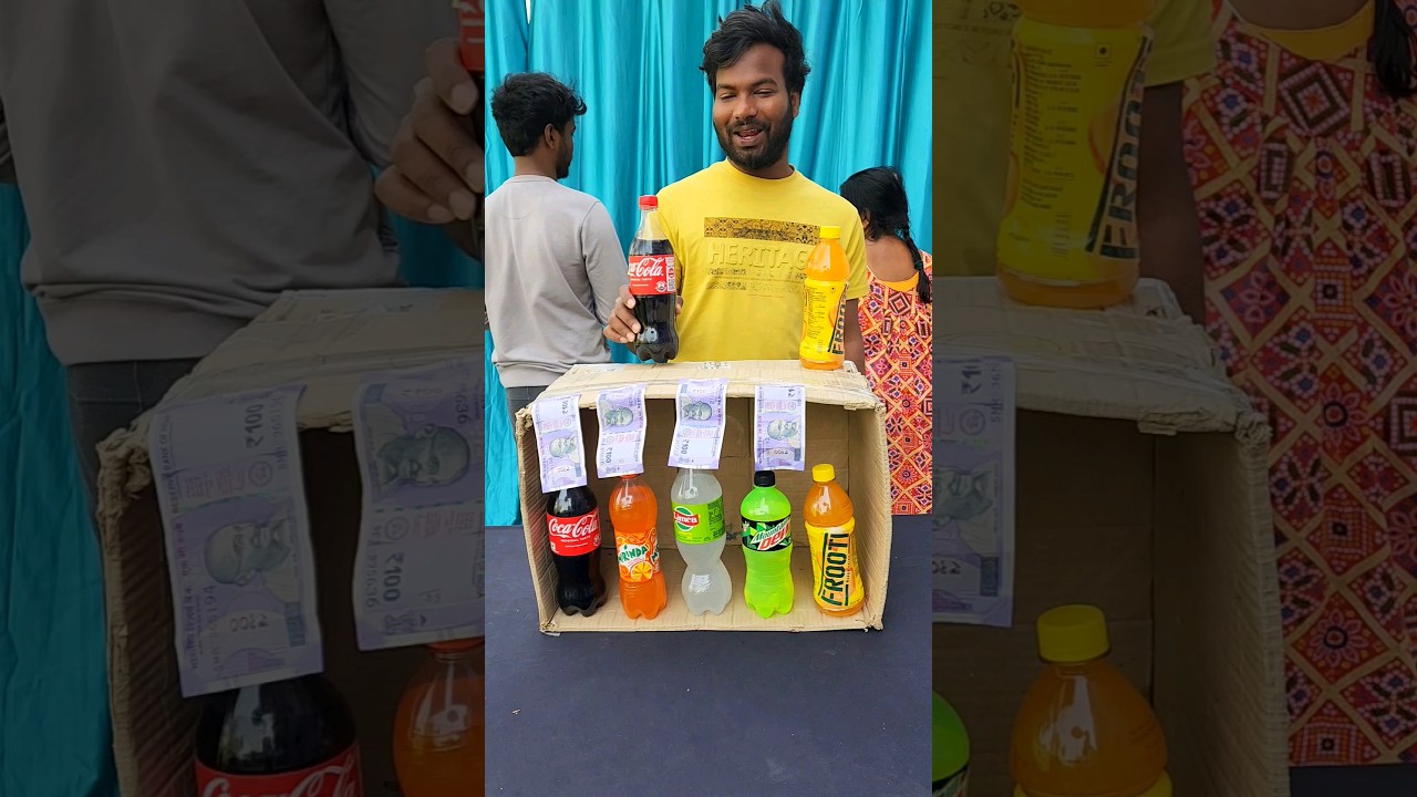 Guess cold drink Matching Challenge for entertainment 