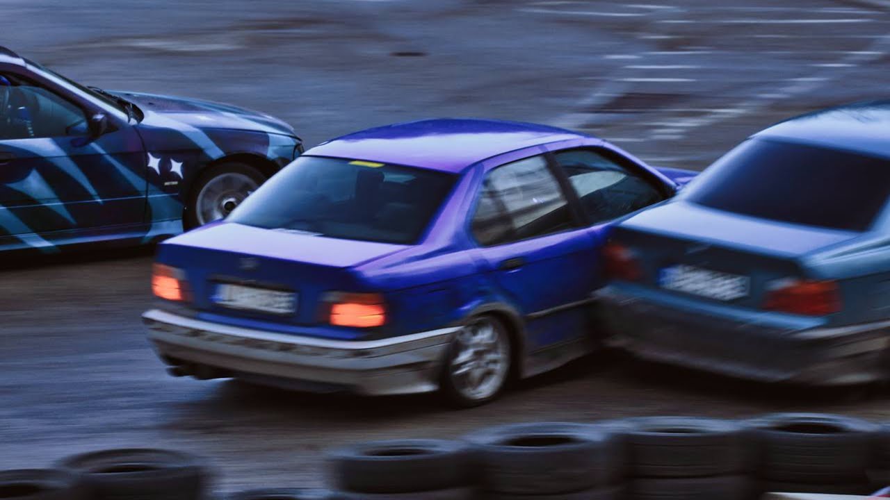 E36 m52b20 DRIFT. Slapjā Ragana. ENG SUBS.