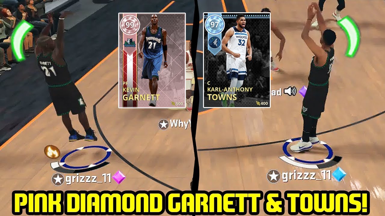 PINK DIAMOND KEVIN GARNETT & KARL TOWNS! WOLVES ARE BACK! NBA 2K18 MYTEAM GAMEPLAY
