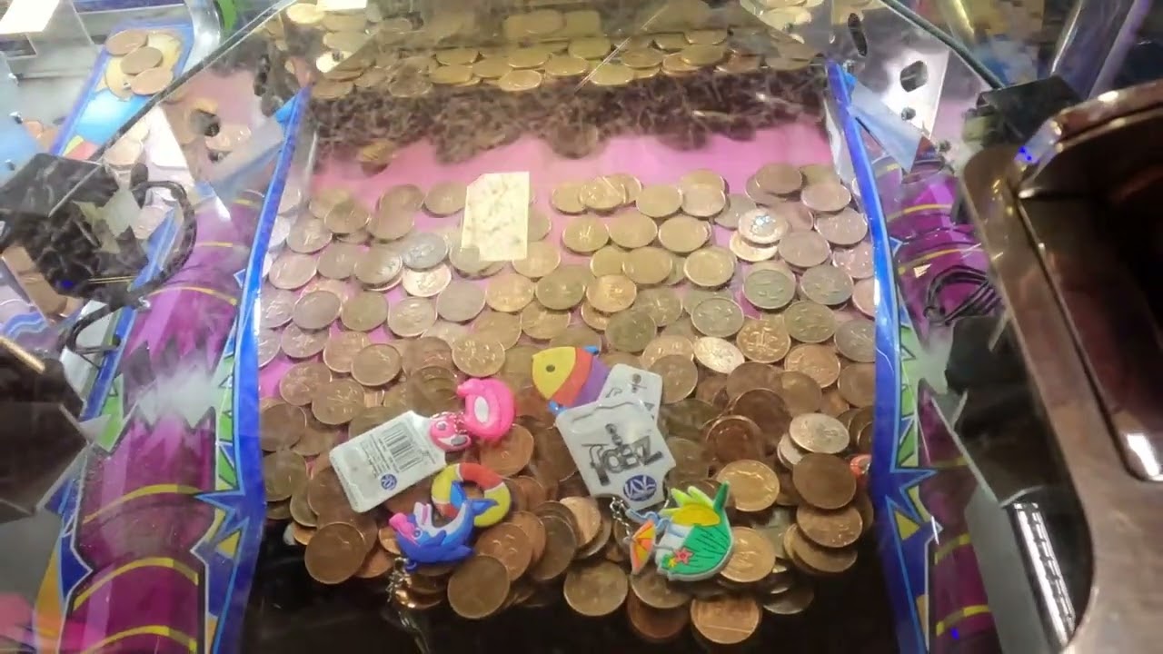 2p Coin pusher - Amusement Arcade, rapid fire. Won all the prizes with less that £3.00