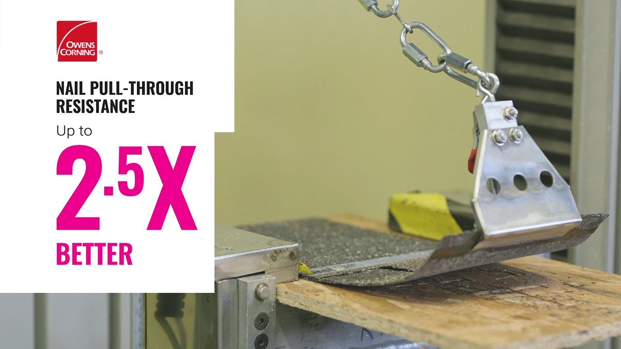 Duration® Series Shingles Nail Pull-Through Resistance Testing | Owens Corning Roofing