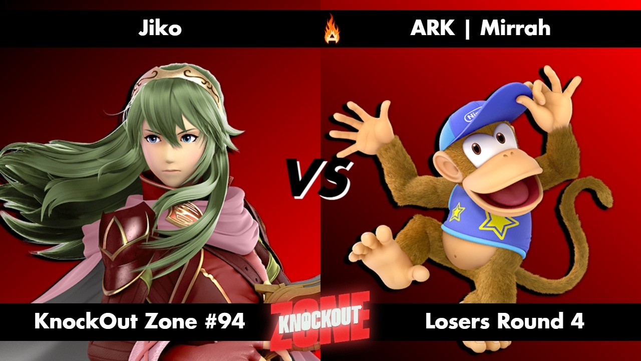 KnockOut Zone #94 - SSBU Losers Round 4 - Jiko (Lucina) vs Mirrah (Diddy Kong)