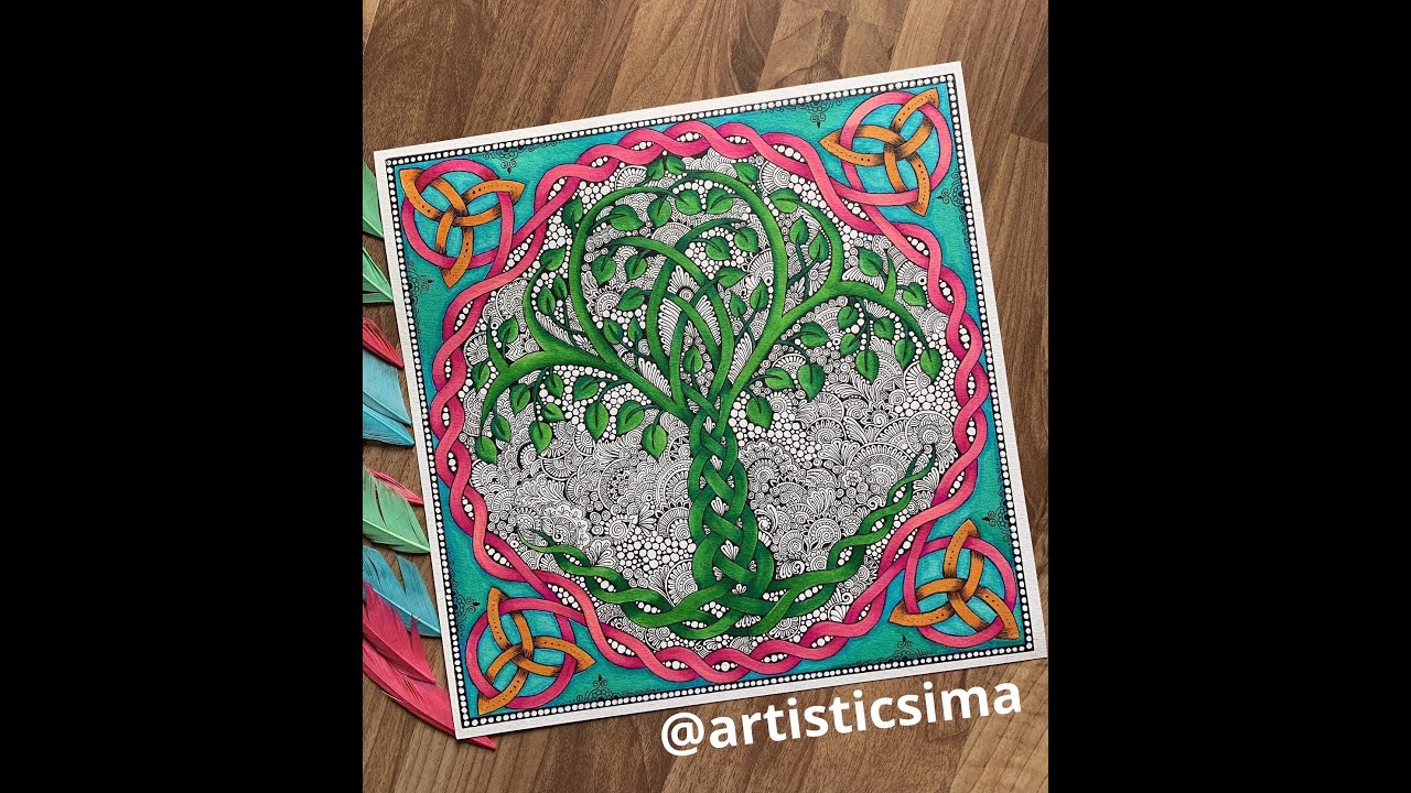 Celtic Tree with Triquetra knot | Doodling Mandala